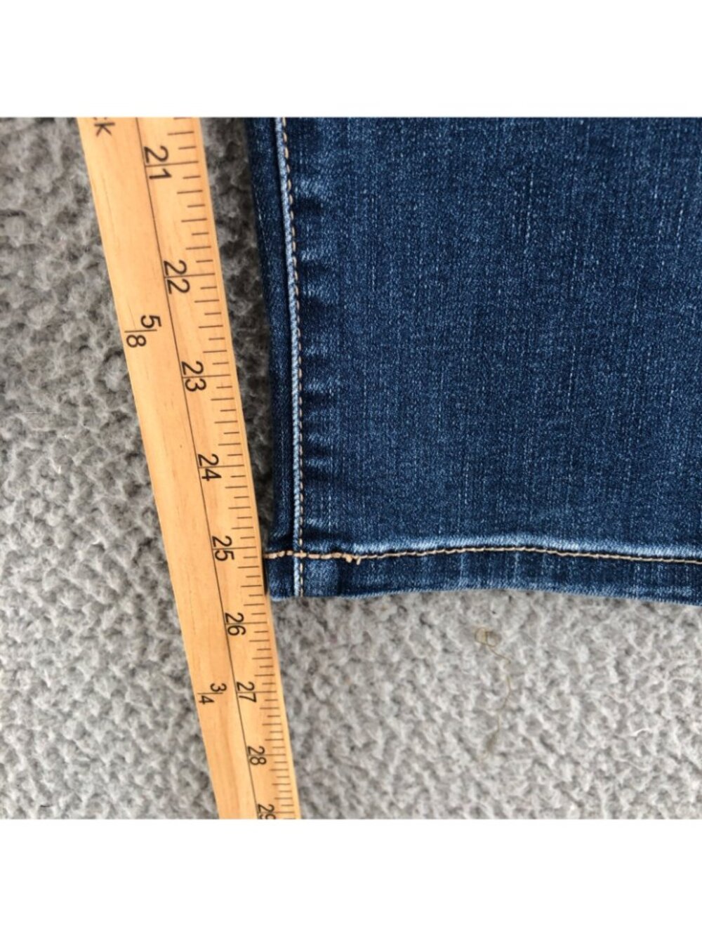 Chicos Jeans Womens 0 US 4 Blue Denim So Slimming Girlfriend Crop Stretch Pocket - Picture 10 of 12